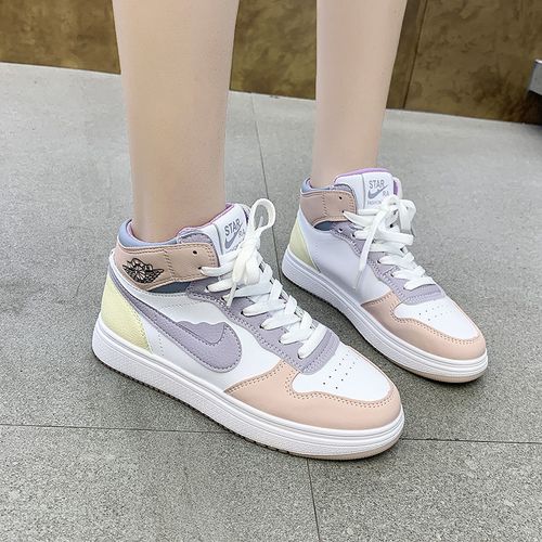 春季女鞋aj空军一号高帮户外运动休闲鞋ins潮aj1透气