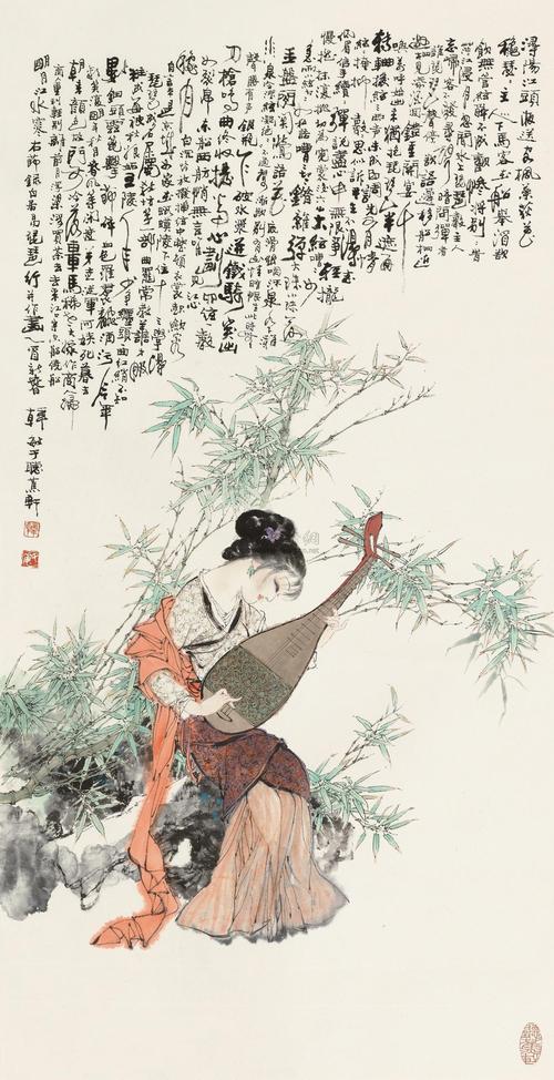 【琵琶行 立轴 设色纸本】拍卖品_图片_价格_鉴赏_绘画_雅昌艺术品