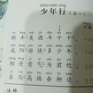 少年行吟诵