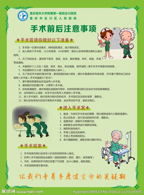 手术室术前宣传单图片