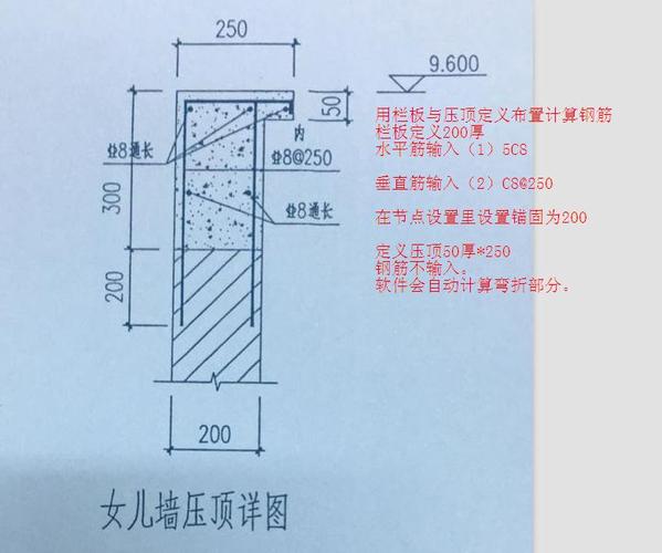 女儿墙压顶钢筋怎么设置