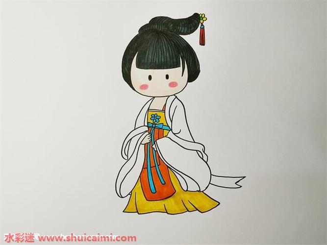 古装人怎么画古装人简笔画简单易画彩色