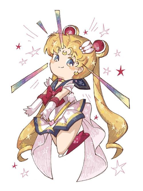 美少女战士插画_插画_美少女战士_文化_绘画