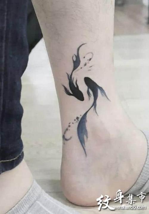 金鱼纹身金鱼纹身手稿金鱼纹身手稿图案大全