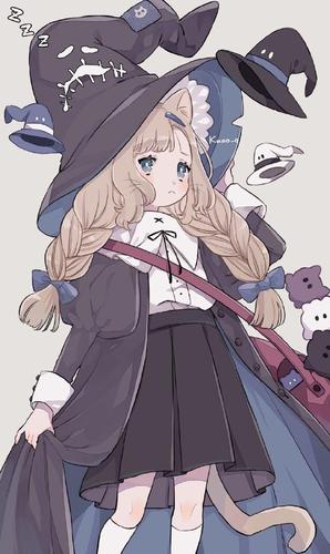 可爱魔法少女绘画,感觉特别呆萌,太好看了