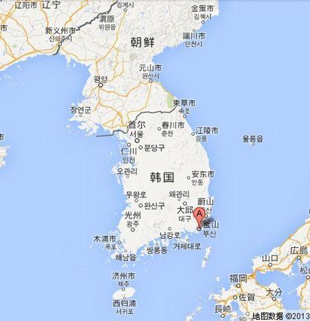 韩国釜山的地理位置