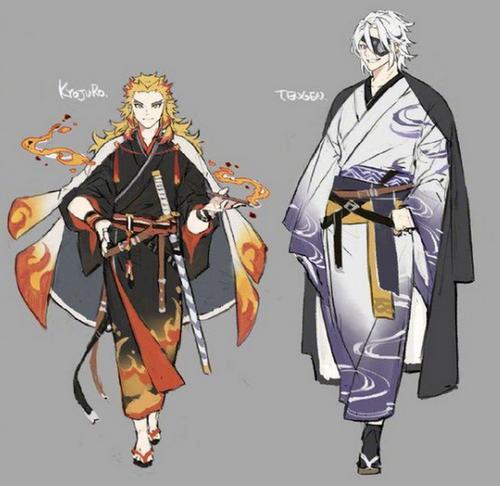 鬼灭之刃的角色穿上和服,甘露寺蜜璃甜度超标,伊之助表情嚣张