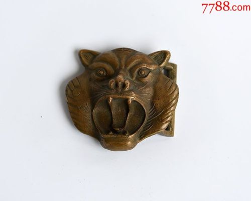 民国虎头腰带扣纯铜全品皮带扣原生包浆老铜扣老铜件包老保真