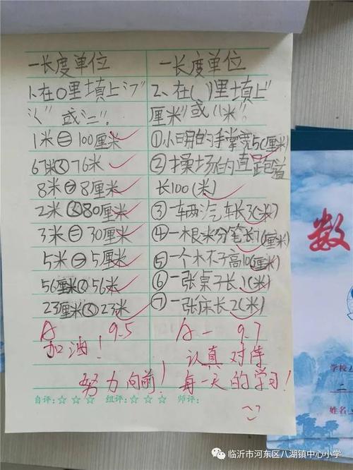 数学作业评语,批改别出心裁——八湖镇中心小学实施数学作业批改新