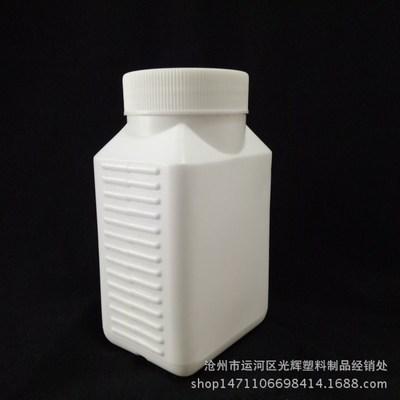 厂家批发150ml广口扁方形塑料瓶 150ghdpe固体粉末胶囊试剂瓶子
