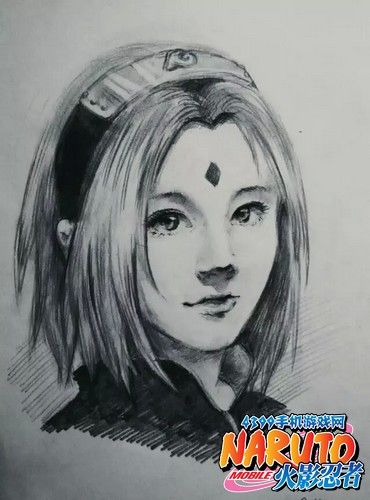 春野樱手绘,这张应该是后期的小樱了,略显成熟美