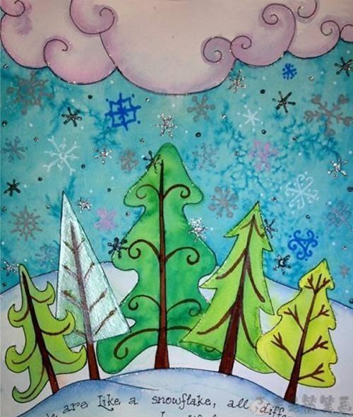 森林儿童画大全