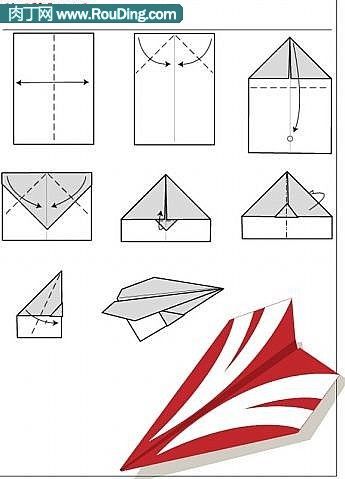 折纸 首页 折滑翔飞机之王-在线图片欣赏  超人折纸滑翔机的折法视频