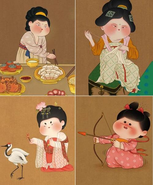 儿童画教程|卡通画可以这样有趣--梦回唐朝