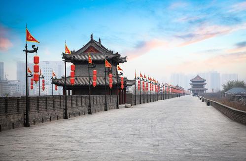 西安古城墙图片602陕西省旅游景点乐乐简笔画