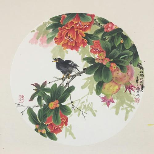 石榴花开红似火