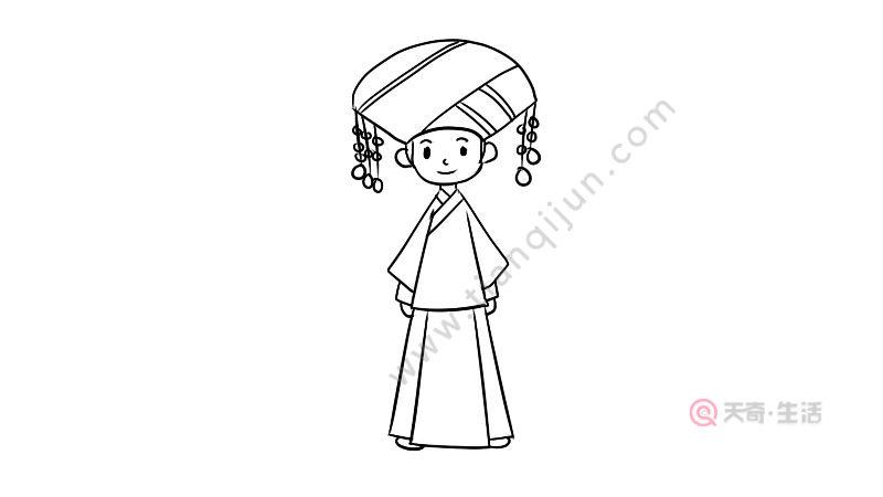 广西少数民族服饰简笔画 广西少数民族服饰简笔画怎么