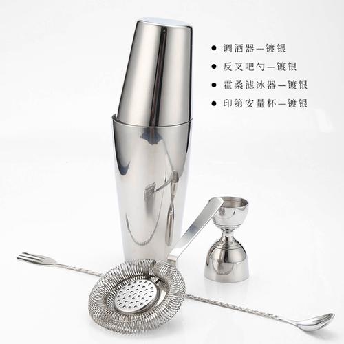 [横木酒吧用品网] 调酒工具套装 波士顿调酒器具组合 件套 4 波士顿