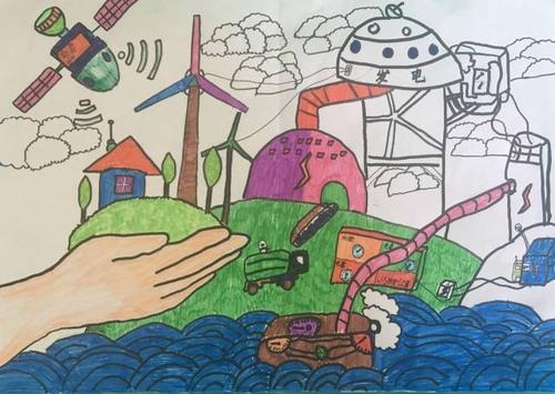 old 多能源立体智能电站       卢竞一 ten years old 七彩风力发电