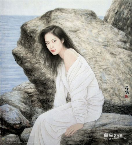 李鸣.工笔仕女画