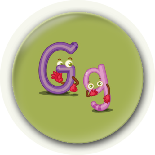 卡通字母-g-创意镜子钥匙扣