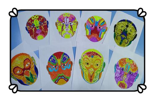 朝阳花苑幼儿园～大三班～制作京剧脸谱活动