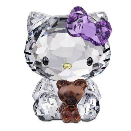 swarovski/施华洛世奇 hello kitty抱小熊仿水晶猫摆件 1096879