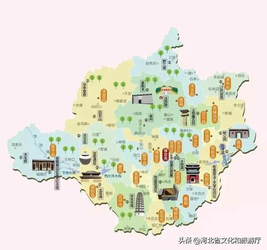 旅游必备按图索地各省市人文地图系列河北省
