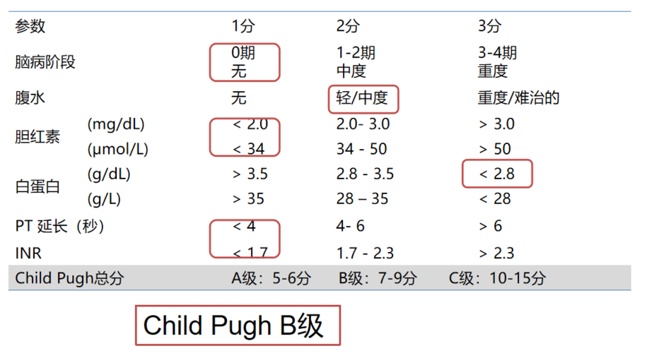肝功能child-pugh分级