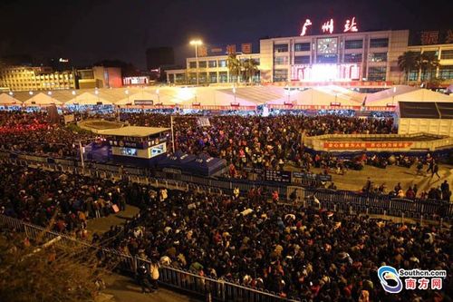 广铁春运列车大面积晚点