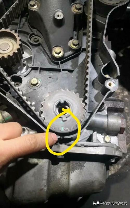 实车实物实图别克凯越16发动机正时