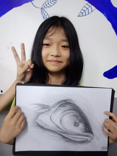 高段班素描《圆球》《鱼头》7月30日上午