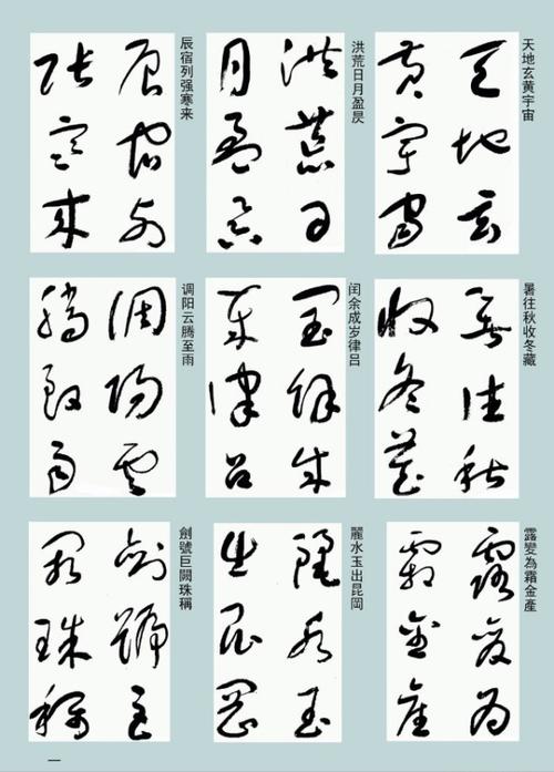 于右任《标准草书》千字文 节选