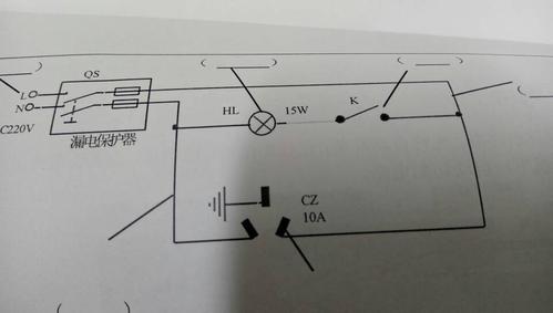 白炽灯单控电路原理图各元件的名称