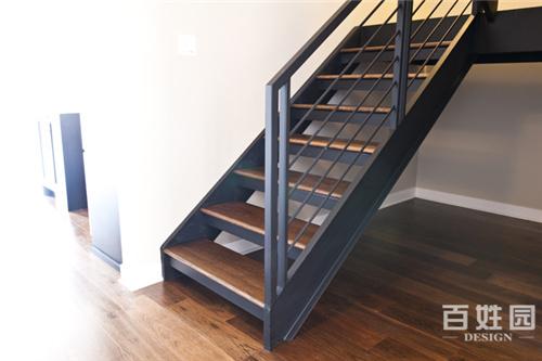 室内钢木楼梯设计 g025
