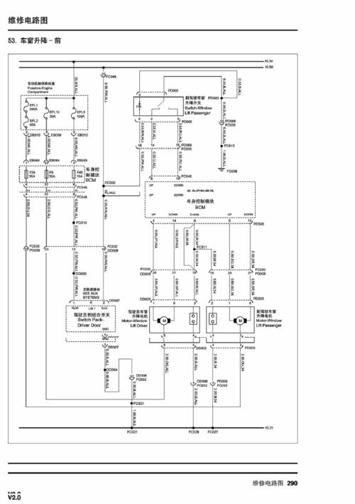 2014荣威550全车电路图19-车窗.pdf 9页