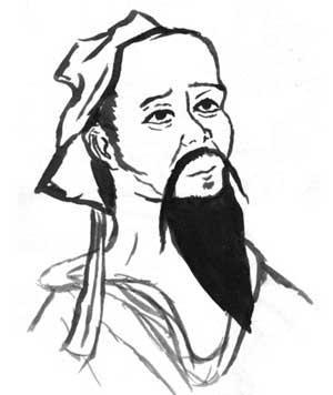 华佗简笔画怎么画