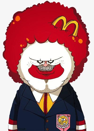 q版 叛逆的 插画 卡通人物 【本作品下载内容为: 邪恶的麦当劳叔叔