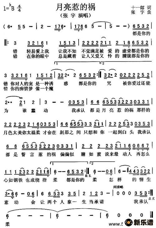 格式 最新曲谱 > 正文 月亮惹的祸张宇 张宇演唱的月亮惹的祸歌词,本