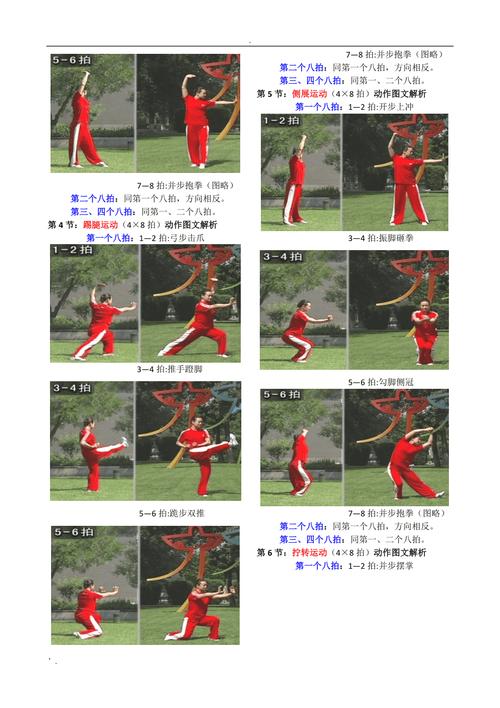 旭日东升武术操动作图解