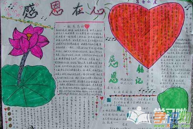 感恩教育手抄报简单又漂亮-感恩让爱传递