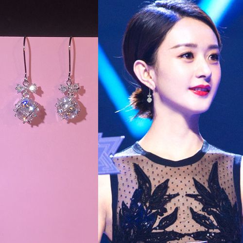 925银耳环新款2021年网红圆脸气质高级感耳钉防过敏女