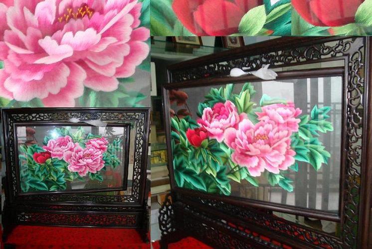 蜀绣牡丹工艺品