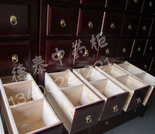 德泰tb150-推拉门实木中药柜药柜 斗柜定制松木中药橱