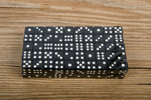 10mm方角黑底白点骰子 智慧拼图色子 毕业论文平面模型设计投子