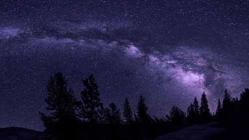 璀璨夜空星空ppt背景图片