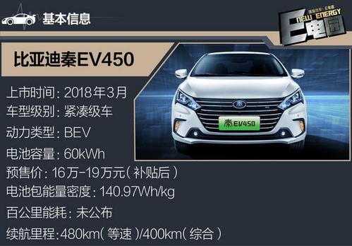 比亚迪秦ev 450