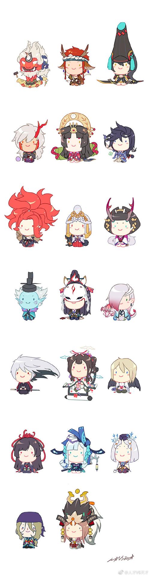 大触作品阴阳师全式神q版乖巧画分享