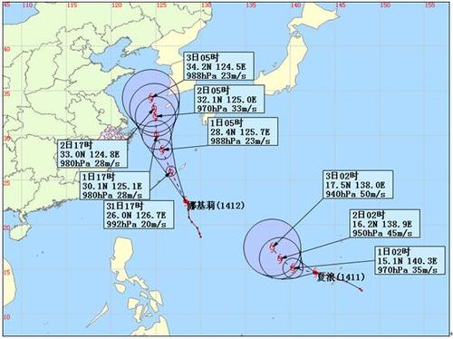 "娜基莉"今夜进入东海东部海域 出海船舶注意防范