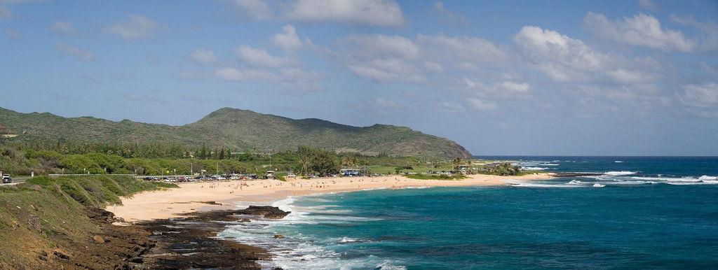 sandy beach, hawaii